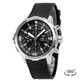 IWC Aquatimer Chronograph Black Dial Black Leather Strap Watch for Men - IW376803 Authentic Buy Shop Now