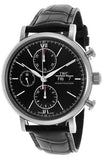 IWC Portofino Chronograph Black Dial Black Leather Strap Watch for Men - IW391008 Authentic Buy Shop Now