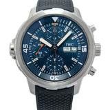 IWC Aquatimer Automatic Chronograph 44mm Blue Dial Black Rubber Strap Watch for Men - IW376805 Authentic Buy Shop Now