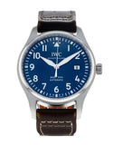 IWC Pilot's Mark XVIII Le Petit Prince Blue Dial Brown Leather Strap Watch for Men - IW327004 Authentic Buy Shop Now