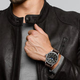 IWC Pilot's Watch Mark XVIII 40mm Black Dial Brown Leather Strap Watch for Men - IW327006 Authentic Buy Shop Now
