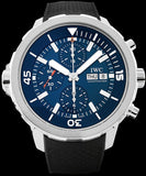 IWC Aquatimer Automatic Chronograph 44mm Blue Dial Black Rubber Strap Watch for Men - IW376805 Authentic Buy Shop Now