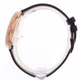 Swarovski Crystal Frost Black Dial Black Leather Strap Watch for Women - 5484058 Authentic Buy Shop Now