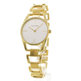 Calvin Klein Dainty White Dial Gold Steel Strap Watch for Women - K7L23546 Authentic Buy Shop Now