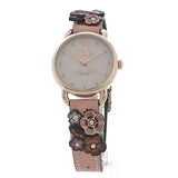 Coach Delancey White Dial Floral Pink Leather Strap Watch for Women - 14502817 Authentic Buy Shop Now