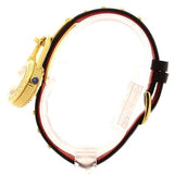 Versace Medusa Lock Icon Gold Dial Red Leather Strap Watch for Women - VEDW00119 Authentic Buy Shop Now