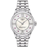 Tissot Chemin Des Tourelles Powermatic 80 Rubies Mother of Pearl Dial Silver Steel Strap Watch For Women - T099.207.11.113.00 Authentic Buy Shop Now