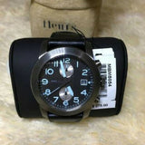Marc Jacobs Larry Chronograph Black Dial Black Leather Strap Watch for Men - MBM5054 Authentic Buy Shop Now