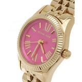 Michael Kors Lexington Quartz Pink Dial Gold Steel Strap Watch For Women - MK3270 Authentic Buy Shop Now
