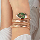 Just Cavalli Glam Evo 5 Green Dial Rose Gold Steel Strap Watch for Women - JC1L228M0055 Authentic Buy Shop Now