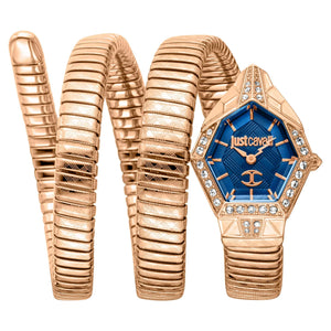 Just Cavalli Mesmerizing Blue Dial Rose Gold Steel Strap Watch for Women - JC1L304M0045 Authentic Buy Shop Now