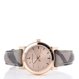 Burberry The City Pink Dial Brown Leather Strap Watch for Women - BU9236 Authentic Buy Shop Now