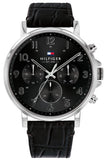 Tommy Hilfiger Daniel Black Dial Black Leather Strap Watch for Men - 1710381 Authentic Buy Shop Now