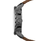 Fossil Nate Chronograph Grey Dial Brown Leather Strap Watch for Men - JR1424 Authentic Buy Shop Now