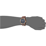 Fossil Nate Chronograph Blue Dial Brown Leather Strap Watch for Men - JR1505 Authentic Buy Shop Now