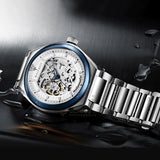 Maserati Triconic Automatic Skeleton Grey Dial Silver Steel Strap Watch For Men - R8823139002 Authentic Buy Shop Now