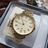 Fossil Jacqueline Gold Dial Gold Steel Strap Watch for Women - ES3971 Authentic Buy Shop Now