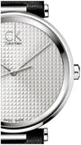 Calvin Klein Sight Silver Dial Black Leather Strap Watch for Men - K1S21120 Authentic Buy Shop Now