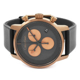 Calvin Klein City Chronograph Black Dial Black Leather Strap Watch for Men - K2G17TC1 Authentic Buy Shop Now