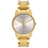 Calvin Klein City Silver Dial Gold Steel Strap Watch for Men - K2G21546 Authentic Buy Shop Now