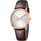 Calvin Klein City White Dial Brown Leather Strap Watch for Men - K2G21629 Authentic Buy Shop Now