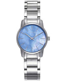 Calvin Klein City Mother of Pearl Blue Dial Silver Steel Strap Watch for Women - K2G2314X Authentic Buy Shop Now