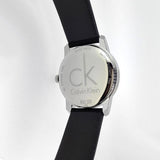 Calvin Klein City Silver Dial Black Leather Strap Watch For Women - K2G231C6 Authentic Buy Shop Now