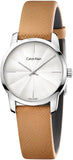 Calvin Klein City Silver Dial Orange Leather Strap Watch for Women - K2G231G6 Authentic Buy Shop Now