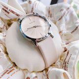 Calvin Klein City White Dial White Leather Strap Watch for Women - K2G231XH Authentic Buy Shop Now