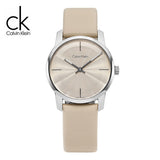 Calvin Klein City White Dial White Leather Strap Watch for Women - K2G231XH Authentic Buy Shop Now