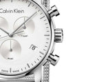 Calvin Klein City Chronograph White Dial Silver Mesh Bracelet Watch for Men - K2G27126 Authentic Buy Shop Now