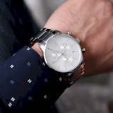 Calvin Klein City White Dial Silver Steel Strap Watch for Men - K2G27146 Authentic Buy Shop Now