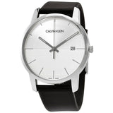 Calvin Klein City White Dial Black Leather Strap Watch for Men - K2G2G1CD Authentic Buy Shop Now