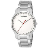 Calvin Klein City Quartz White Dial Silver Steel Strap Watch for Men - K2G2G1Z6 Authentic Buy Shop Now