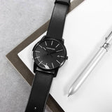 Calvin Klein City Quartz Black Dial Black Leather Strap Watch for Men - K2G2G4C1 Authentic Buy Shop Now