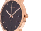 Calvin Klein City Quartz Black Dial Black Leather Strap Watch for Men - K2G2G6CZ Authentic Buy Shop Now
