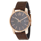 Calvin Klein City Chronograph Brown Dial Brown Leather Strap Watch for Men - K2G2G6G3 Authentic Buy Shop Now