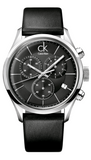 Calvin Klein Masculine Chronograph Black Dial Black Leather Strap Watch for Men - K2H27102 Authentic Buy Shop Now