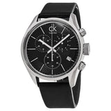 Calvin Klein Masculine Chronograph Black Dial Black Leather Strap Watch for Men - K2H27102 Authentic Buy Shop Now