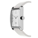 Calvin Klein Window White Dial White Leather Strap Watch for Men - K2M21120 Authentic Buy Shop Now