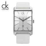 Calvin Klein Window White Dial White Leather Strap Watch for Men - K2M21120 Authentic Buy Shop Now