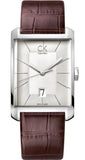Calvin Klein Window Silver Dial Brown Leather Strap Watch for Men - K2M21126 Authentic Buy Shop Now