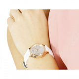Calvin Klein Skirt White Dial White Leather Strap Watch for Women - K2U236K6 Authentic Buy Shop Now