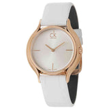 Calvin Klein Skirt White Dial White Leather Strap Watch for Women - K2U236K6 Authentic Buy Shop Now