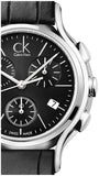 Calvin Klein Skirt Chronograph Black Dial Black Leather Strap Watch for Men - K2U291C1 Authentic Buy Shop Now