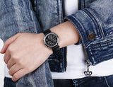 Calvin Klein Skirt Chronograph Black Dial Black Leather Strap Watch for Men - K2U291C1 Authentic Buy Shop Now