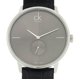 Calvin Klein Accent Black Dial Black Leather Strap Watch for Men - K2Y211C3 Authentic Buy Shop Now