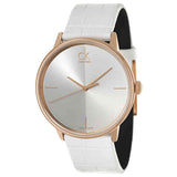 Calvin Klein Accent White Dial White Leather Strap Watch for Women - K2Y2X6K6 Authentic Buy Shop Now