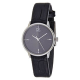 Calvin Klein Accent Black Dial Black Leather Strap Watch for Men - K2Y2X1C3 Authentic Buy Shop Now