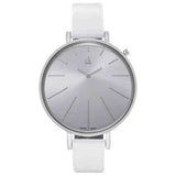 Calvin Klein Equal White Dial White Leather Strap Watch for Women - K3E231L6 Authentic Buy Shop Now